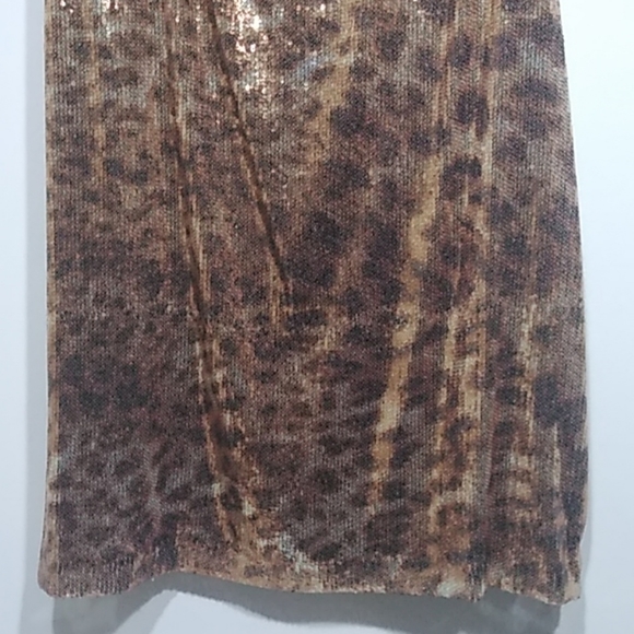 Vintage cache animal print sequins party dress - Picture 6 of 8